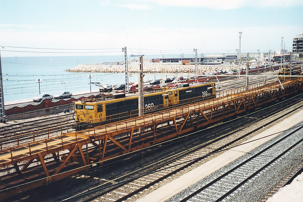 Spanish Railways RENFE - A pair of Class 269 locomotives in sidings at Tarragona